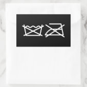 WASCHEN SIE NICHT! NICHT IRON! REKTANGULAR STICKER (Tasche)