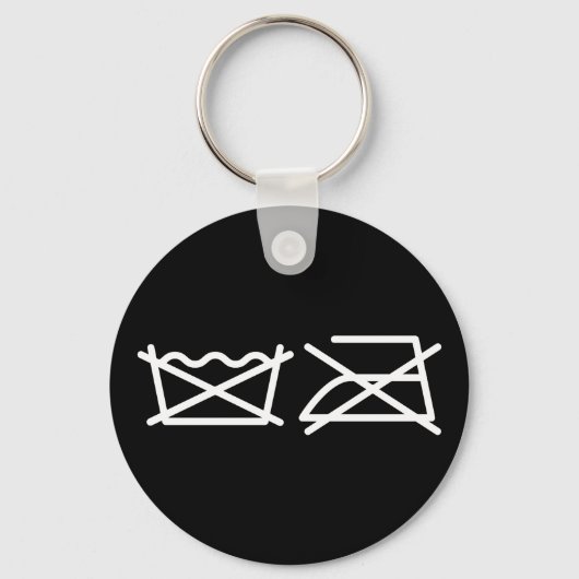 WASCHEN SIE NICHT! NICHT IRON! SCHLÜSSELANHÄNGER (Vorderseite)