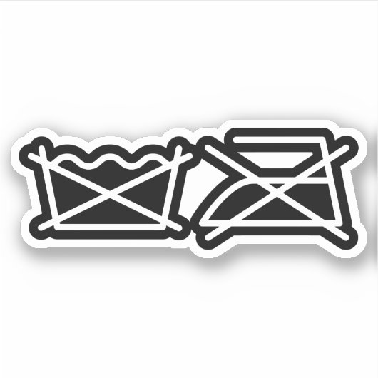 WASCHEN SIE NICHT! NICHT IRON! STICKER (Vorderseite)