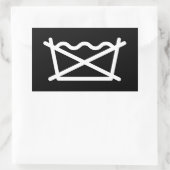 WASCHEN SIE NICHT! RECHTECKIGER AUFKLEBER (Tasche)