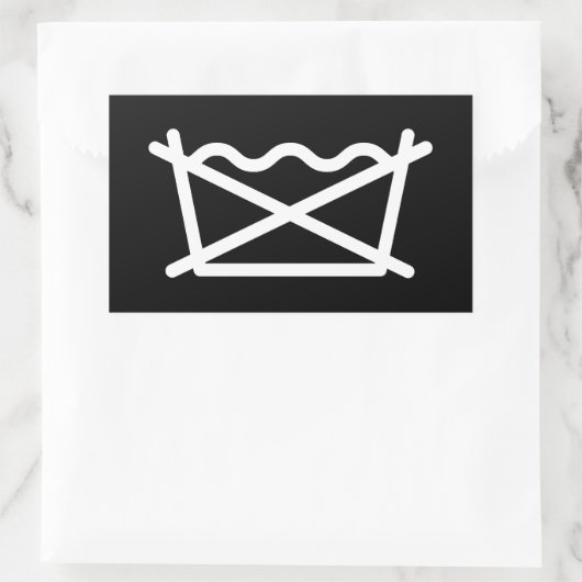 WASCHEN SIE NICHT! RECHTECKIGER AUFKLEBER (Tasche)