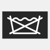 WASCHEN SIE NICHT! RECHTECKIGER AUFKLEBER (Vorderseite)