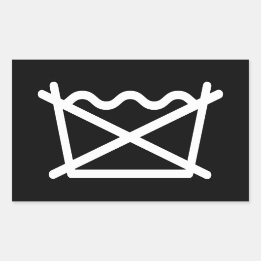 WASCHEN SIE NICHT! RECHTECKIGER AUFKLEBER (Vorderseite)