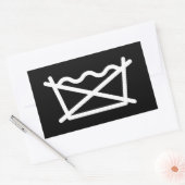 WASCHEN SIE NICHT! RECHTECKIGER AUFKLEBER (Umschlag)