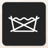 WASCHEN SIE NICHT! RECHTECKIGER PAPPUNTERSETZER (Vorderseite)