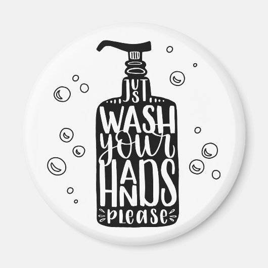 Waschen Sie sich bitte die Hände Magnet (Vorne)