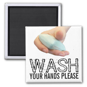 Waschen Sie sich bitte die Hände Magnet