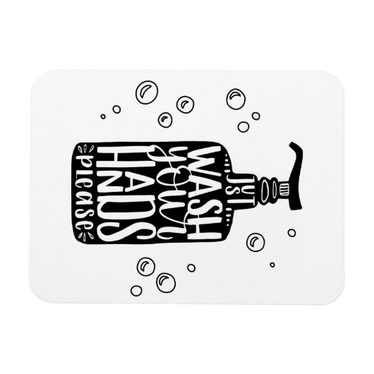 Waschen Sie sich bitte die Hände Magnet (Horizontal)