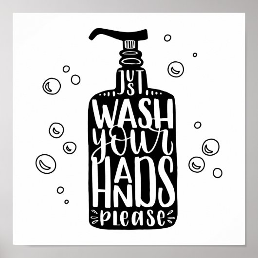 Waschen Sie sich bitte die Hände Poster (Vorne)