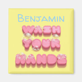 Waschen Sie sich die Erinnerung Magnet