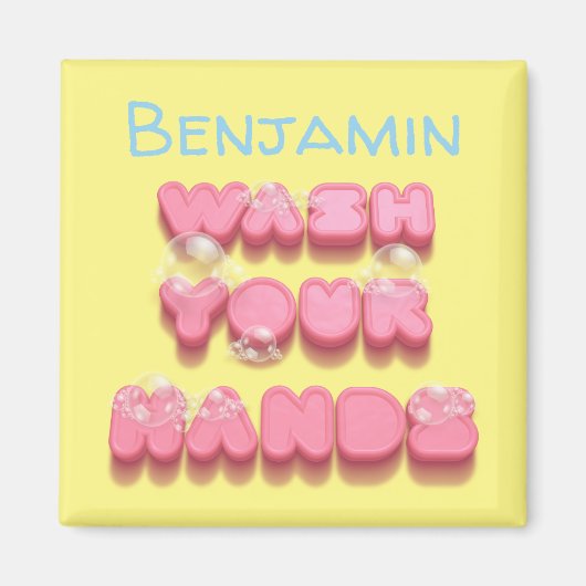 Waschen Sie sich die Erinnerung Magnet (Vorne)