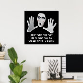 Waschen Sie sich die Grippe-Jahreszeit. Poster (Heimbüro)