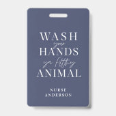 waschen Sie sich die Hände Ausweis (Back)