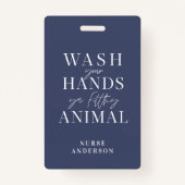 waschen Sie sich die Hände Ausweis (Rückseite)