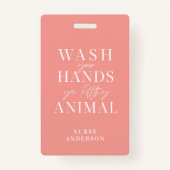 waschen Sie sich die Hände Ausweis (Vorderseite)