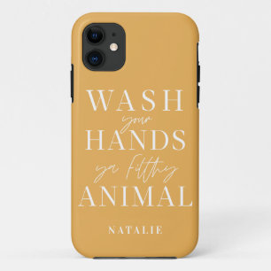 Waschen Sie sich die Hände, ein dreckiges Tier lus Case-Mate iPhone Hülle