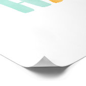 Waschen Sie sich die Hände farbenfrohe Kinder Bade Poster (Ecke)