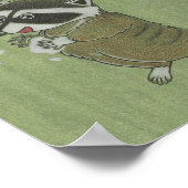 "Waschen Sie sich die Hände" Raccoon Animal Poster (Ecke)