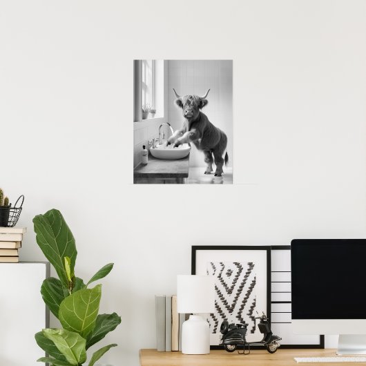 Waschen Sie sich die Hände und waschen Sie das Hoc Poster (Heimbüro)