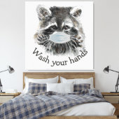 Waschen Sie sich die Hände verkleidete Pandemie Ni Leinwanddruck (Insitu (Schlafzimmer))