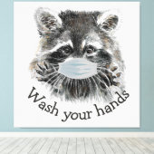 Waschen Sie sich die Hände verkleidete Pandemie Ni Leinwanddruck (Insitu (Holzboden))