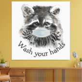 Waschen Sie sich die Hände verkleidete Pandemie Ni Leinwanddruck (Insitu (Wohnzimmer))