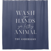 Waschen Sie sich die Hände ya filme Tiere lustige Duschvorhang (Vorderseite)