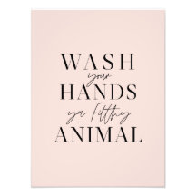 Waschen Sie sich die Hände ya filtrierendes Tier