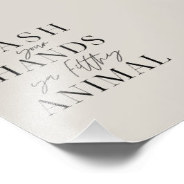 Waschen Sie sich die Hände ya filtrierendes Tier Fotodruck