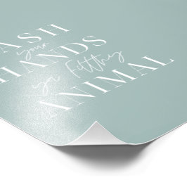 Waschen Sie sich die Hände ya filtrierendes Tier Fotodruck