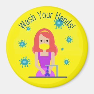 Waschen Sie sich die Sicherheit Magnet