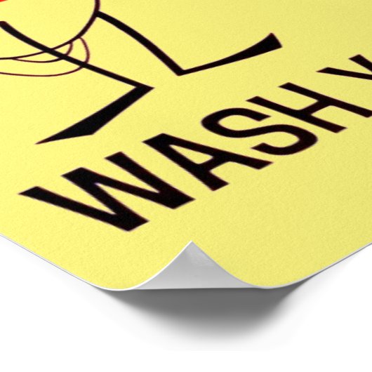 Waschen Sie sich Ihr Poster (Ecke)