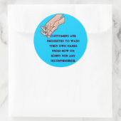 Waschen Sie sich selbst Runder Aufkleber (Tasche)