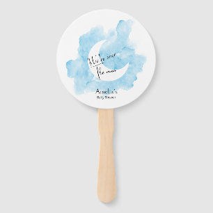 Waschen Sie Wasserfarbe Über den Mond Baby Shower Fächer