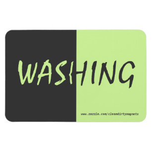 Waschende - dunkelgrau - w/website Adresse 4x6 Magnet