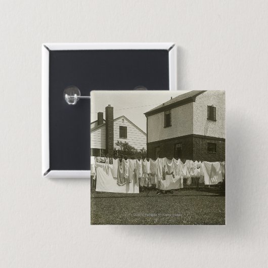 Waschende Linie außerhalb der Häuser Button (Vorne & Hinten)