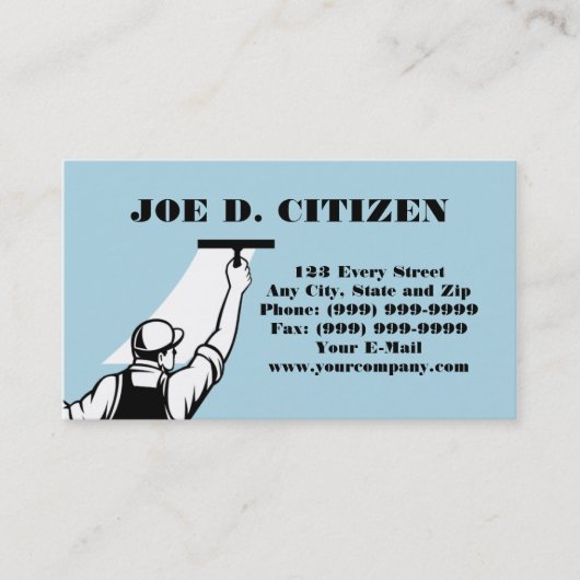 waschende sauberere Visitenkarte des (Vorderseite)