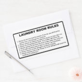 'Wäscherecht' Waschraum-Overlay Black Rechteckiger Aufkleber (Umschlag)