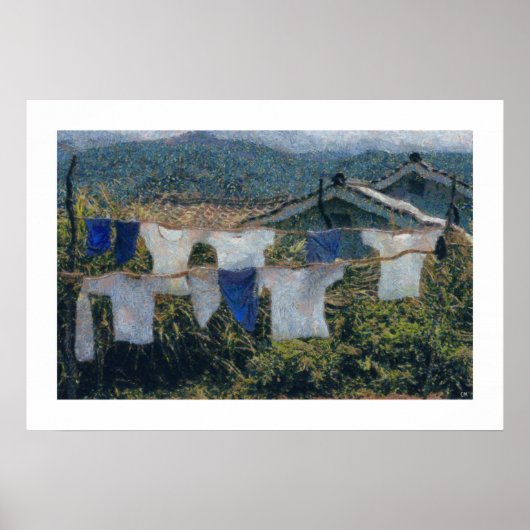 Wäscherei Art Clothing on Line Poster (Vorne)