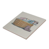 Wäscherei auf Wäscheleine Fliese (Seite)