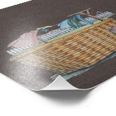 Wäscherei auf Wäscheleine Fotodruck (Ecke)