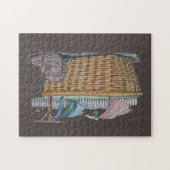 Wäscherei auf Wäscheleine Puzzle (Horizontal)