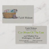 Wäscherei auf Wäscheleine Visitenkarte (Vorne/Hinten)