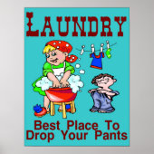 Wäscherei: Bester Platz, um Pflanzen abzuwerfen Poster (Vorne)