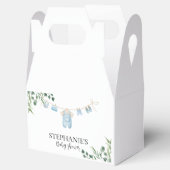Wäscherei Blue Greenery Baby Dusche Geschenkschachtel (Geöffnet)