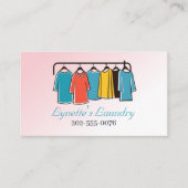 Wäscherei Bügeln Trockenreinigung Visitenkarte (Vorderseite)