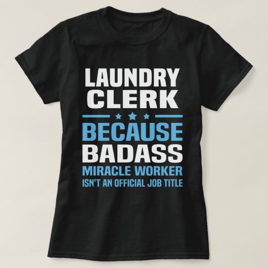 Wäscherei Clerk T-Shirt (Design vorne)