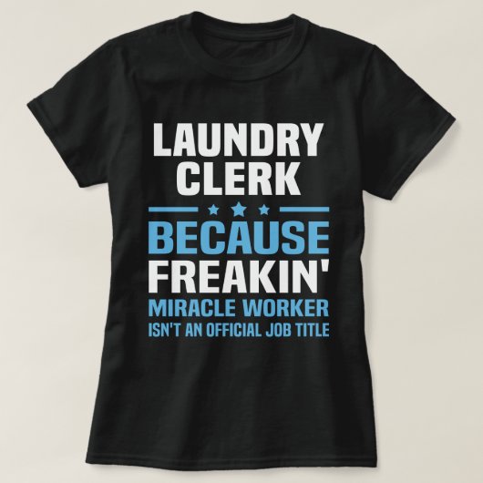 Wäscherei Clerk T-Shirt (Design vorne)
