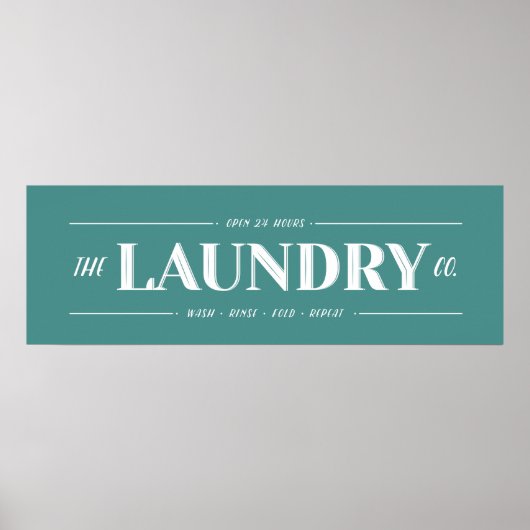 Wäscherei Co. Unterschrift Poster (Vorne)
