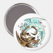 Wäscherei Dragons Geschirrspüler Magnet! Magnet (Vorderseite/Rückseite)